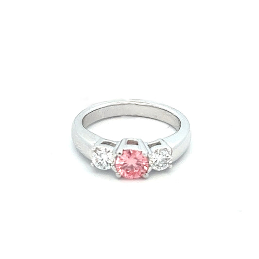 1.00cttw Pink Diamond Ring | 14k White Gold