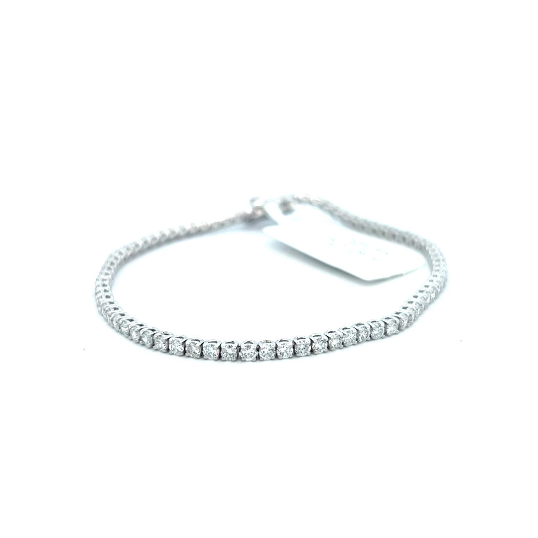 3 Carat Diamond Tennis Bracelet | Lab Diamond Bracelet | 14k White Gold