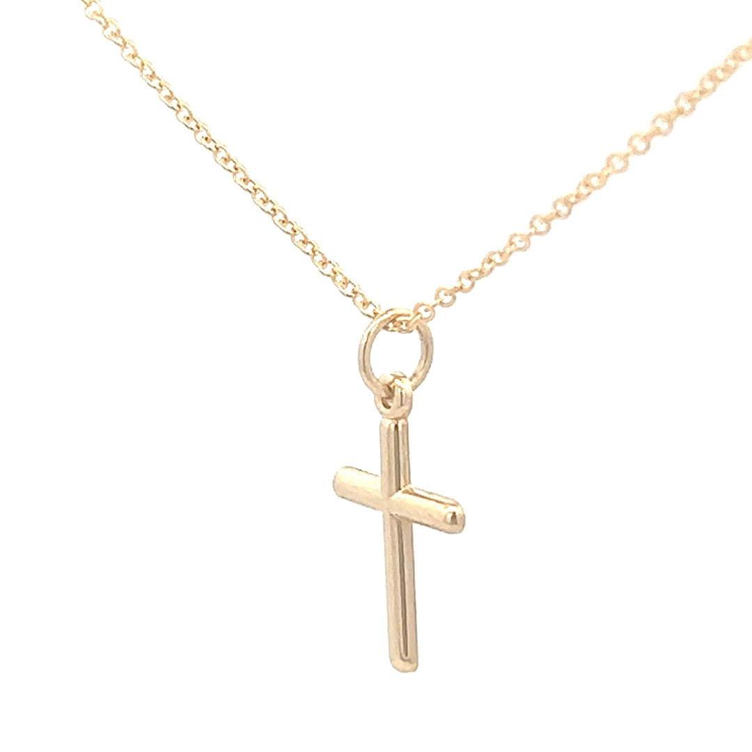 Simple Cross Pendant | 14k Yellow Gold