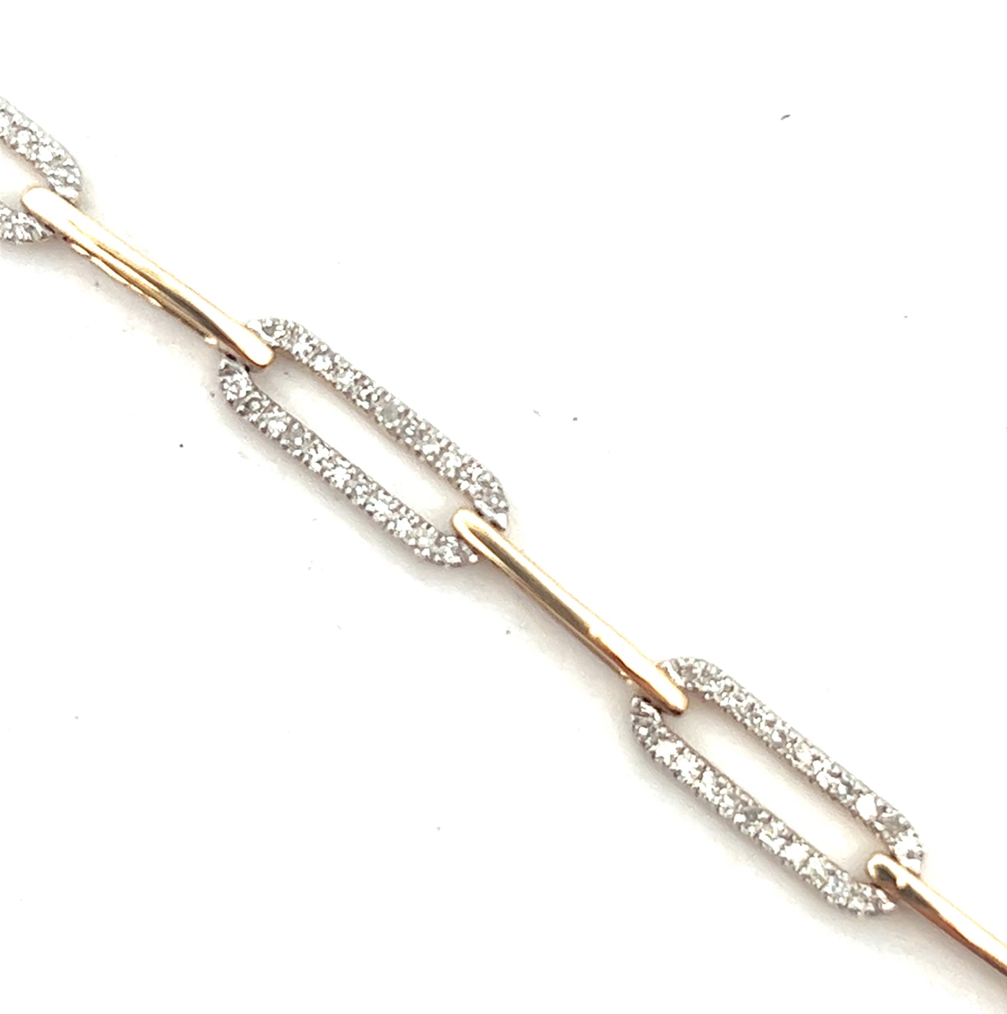 1/2ct Diamond Paper Clip Bracelet | 14k Yellow Gold