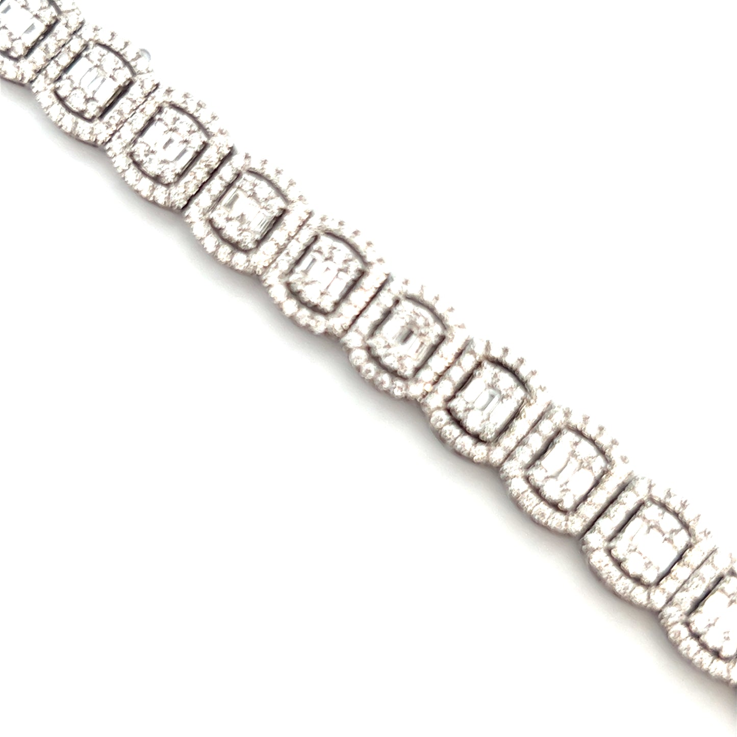 5.78cttw White Gold Diamond Tennis Bracelet | 14k White Gold