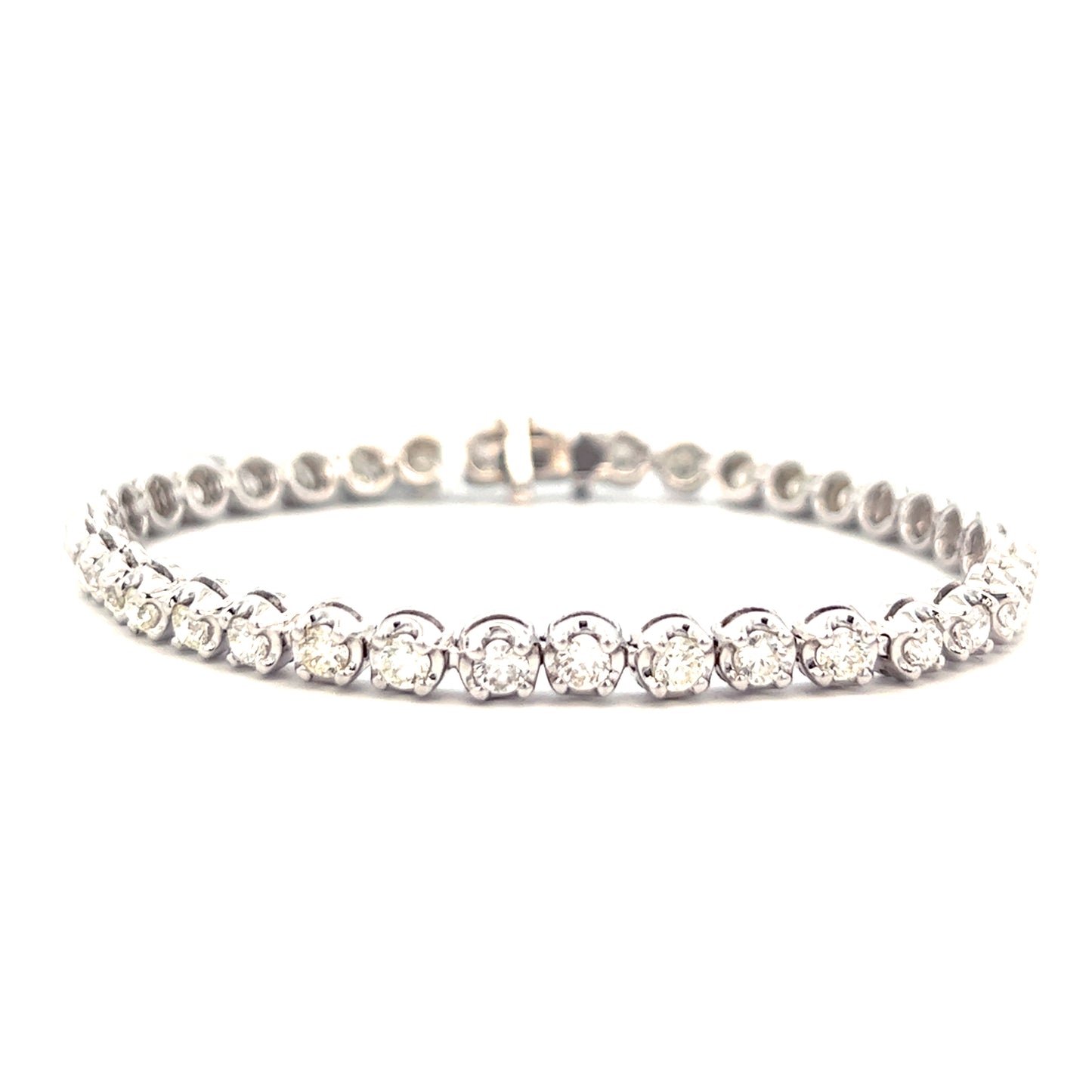 4.16cttw White Gold Tennis Bracelet | Diamond Tennis Bracelet | 14k White Gold