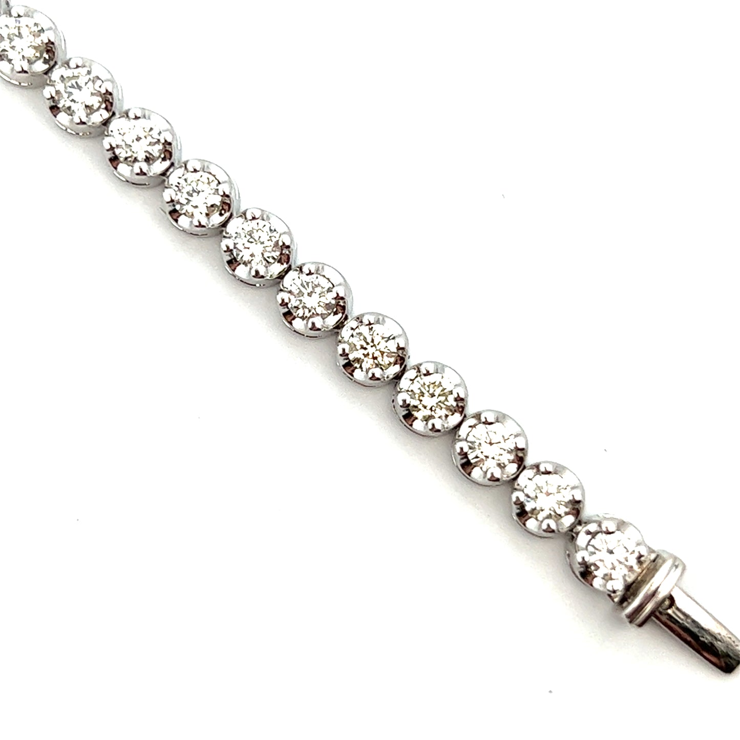 4.16cttw White Gold Tennis Bracelet | Diamond Tennis Bracelet | 14k White Gold