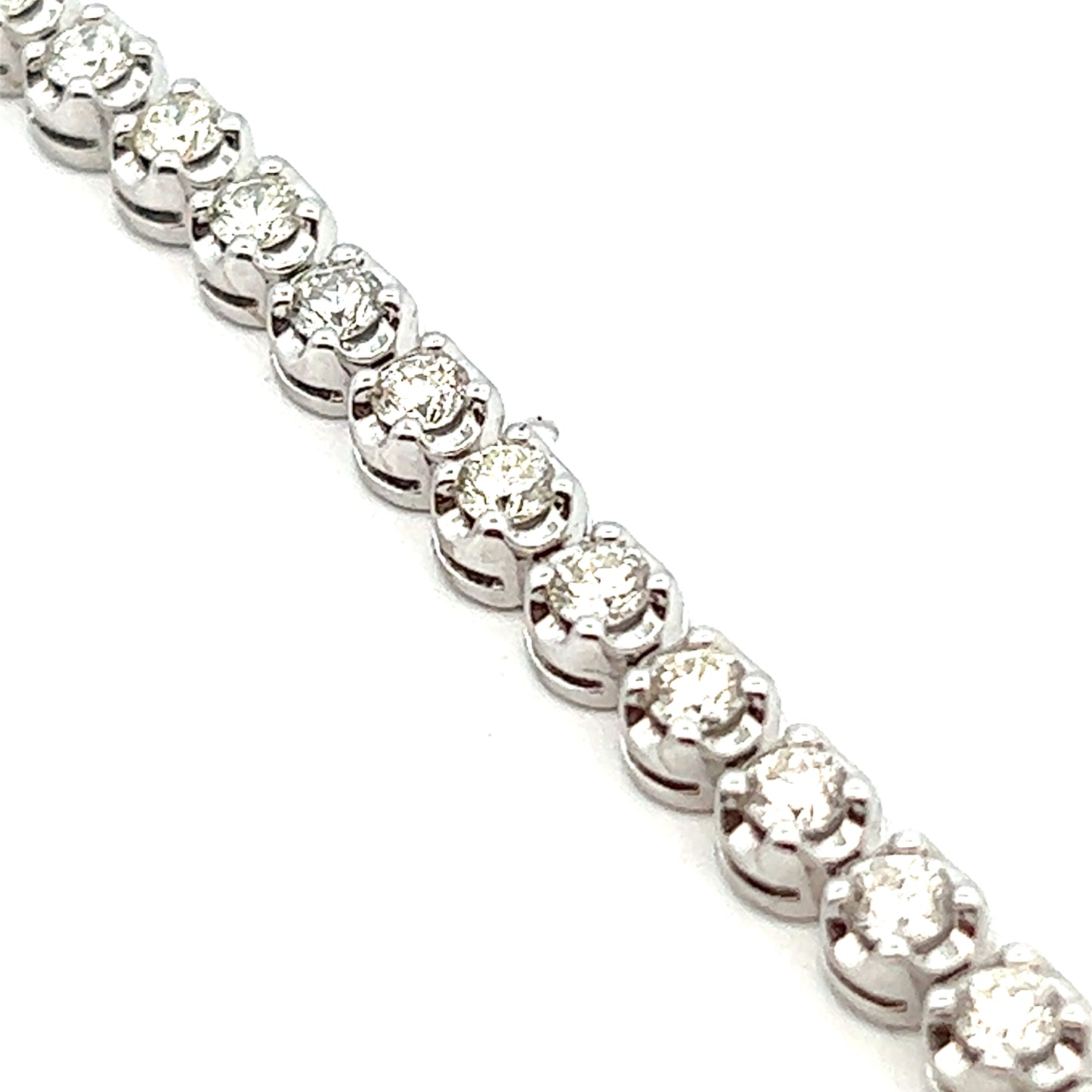 4.16cttw White Gold Tennis Bracelet | Diamond Tennis Bracelet | 14k White Gold