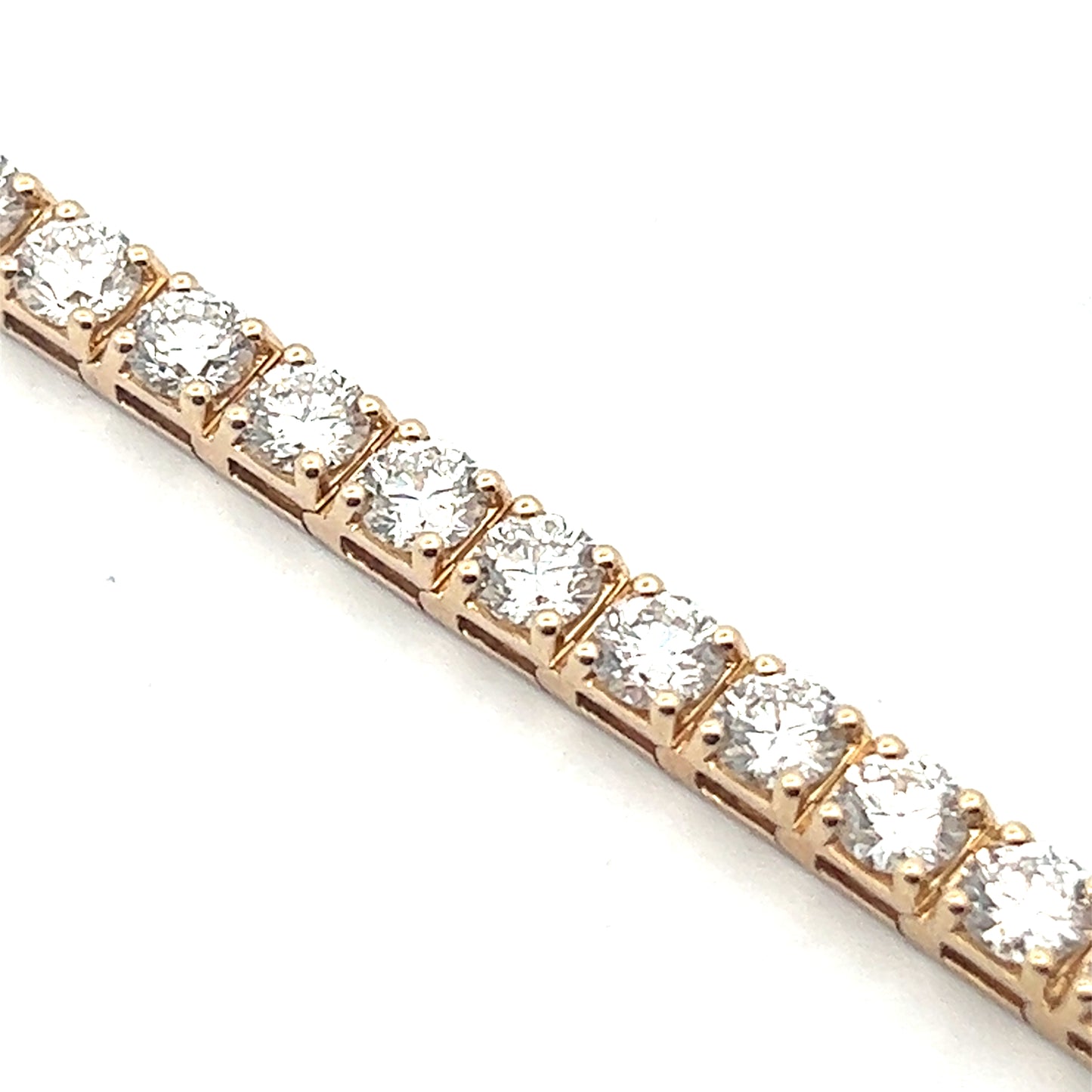 10.14cttw Yellow Gold Tennis Bracelet | Gold Diamond Bracelet | 14k Yellow Gold