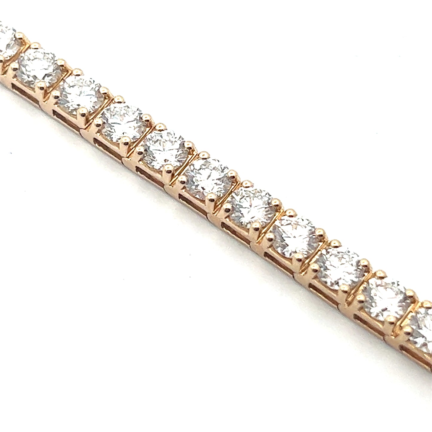 10.14cttw Yellow Gold Tennis Bracelet | Gold Diamond Bracelet | 14k Yellow Gold