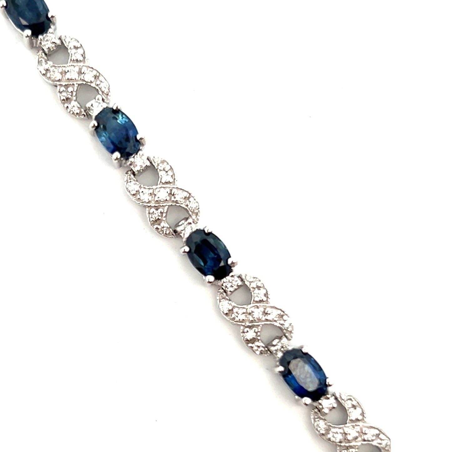 5.64cttw Sapphire Tennis Bracelet | Diamond and Sapphire Bracelet