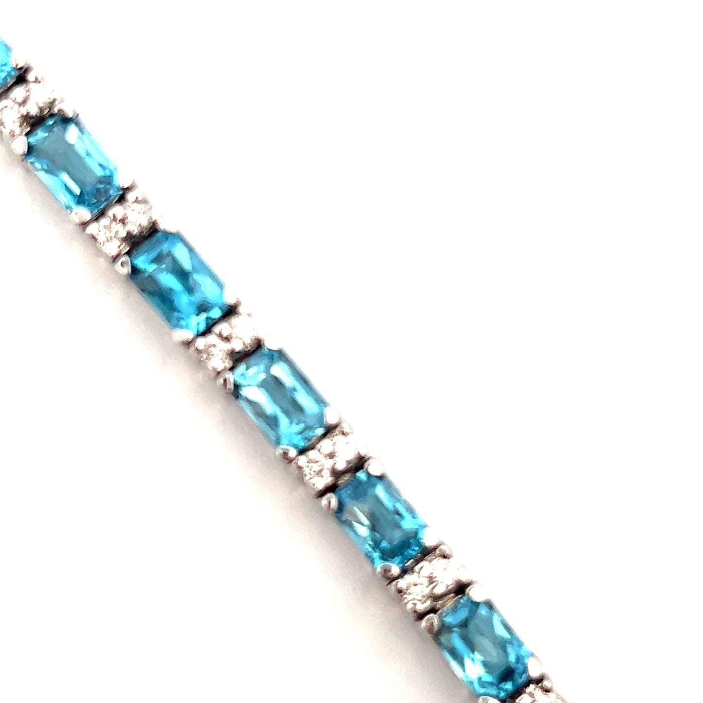 16.61cttw Blue Topaz Bracelet | Topaz Bracelet