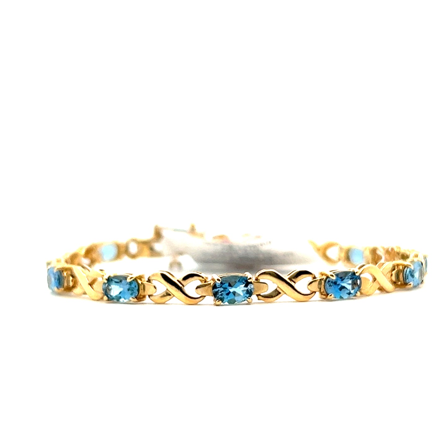 5.5cttw Aquamarine Bracelet | Aquamarine Birthstone Bracelet