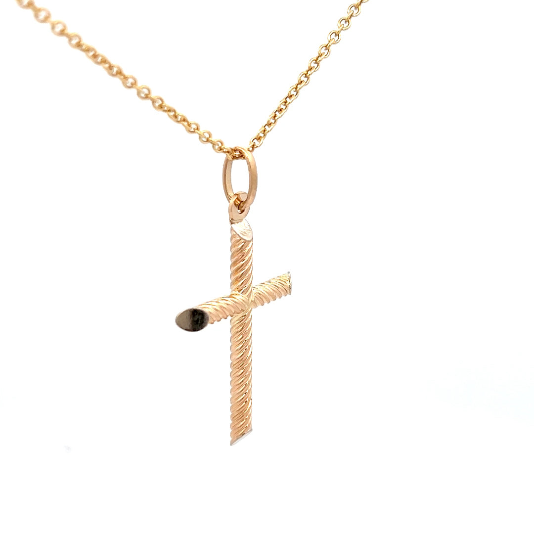 Mens Gold Cross Necklace | 14k Gold Cross Necklace