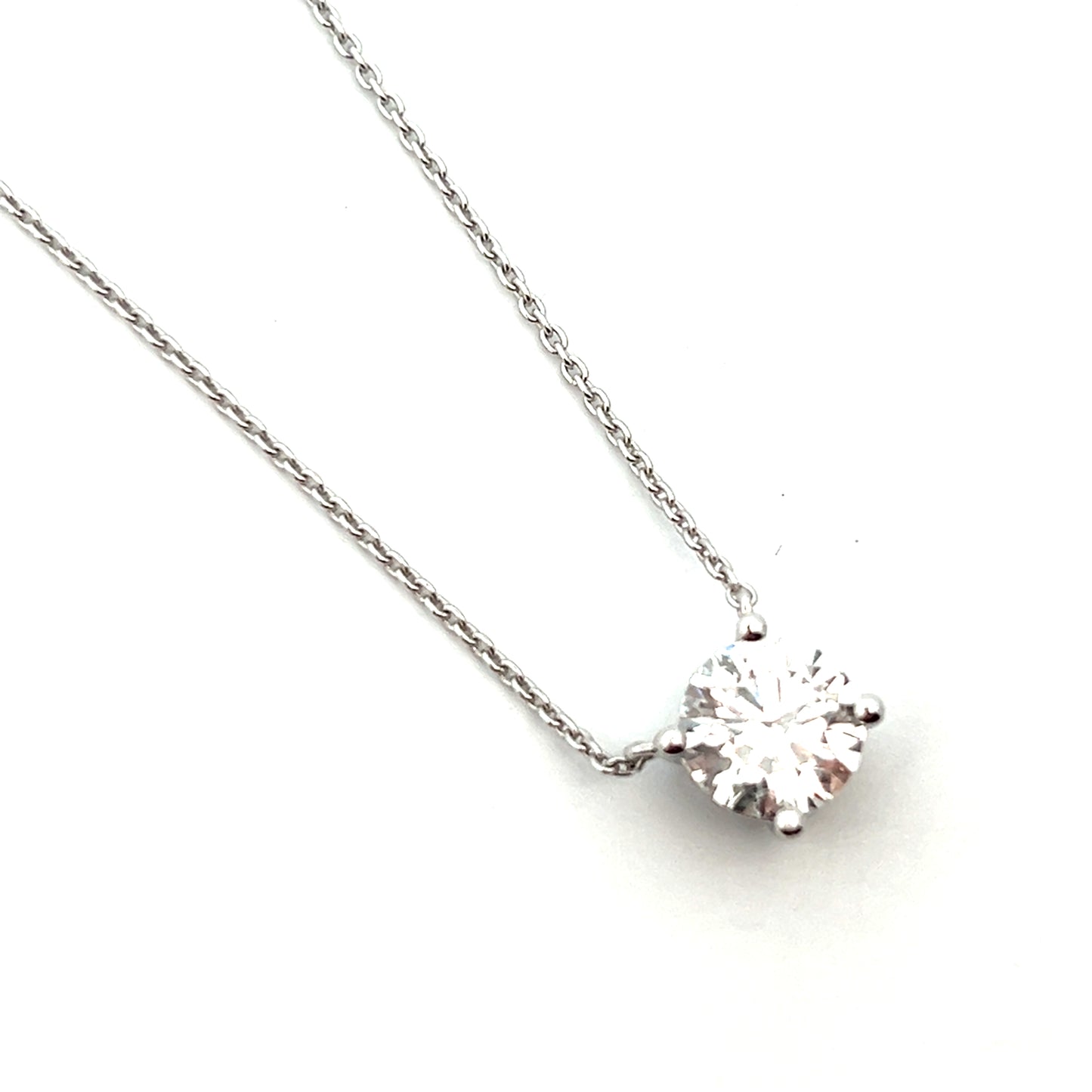 2.07ct Floating Diamond Necklace | Solitaire Diamond Necklace | Single Diamond Necklace