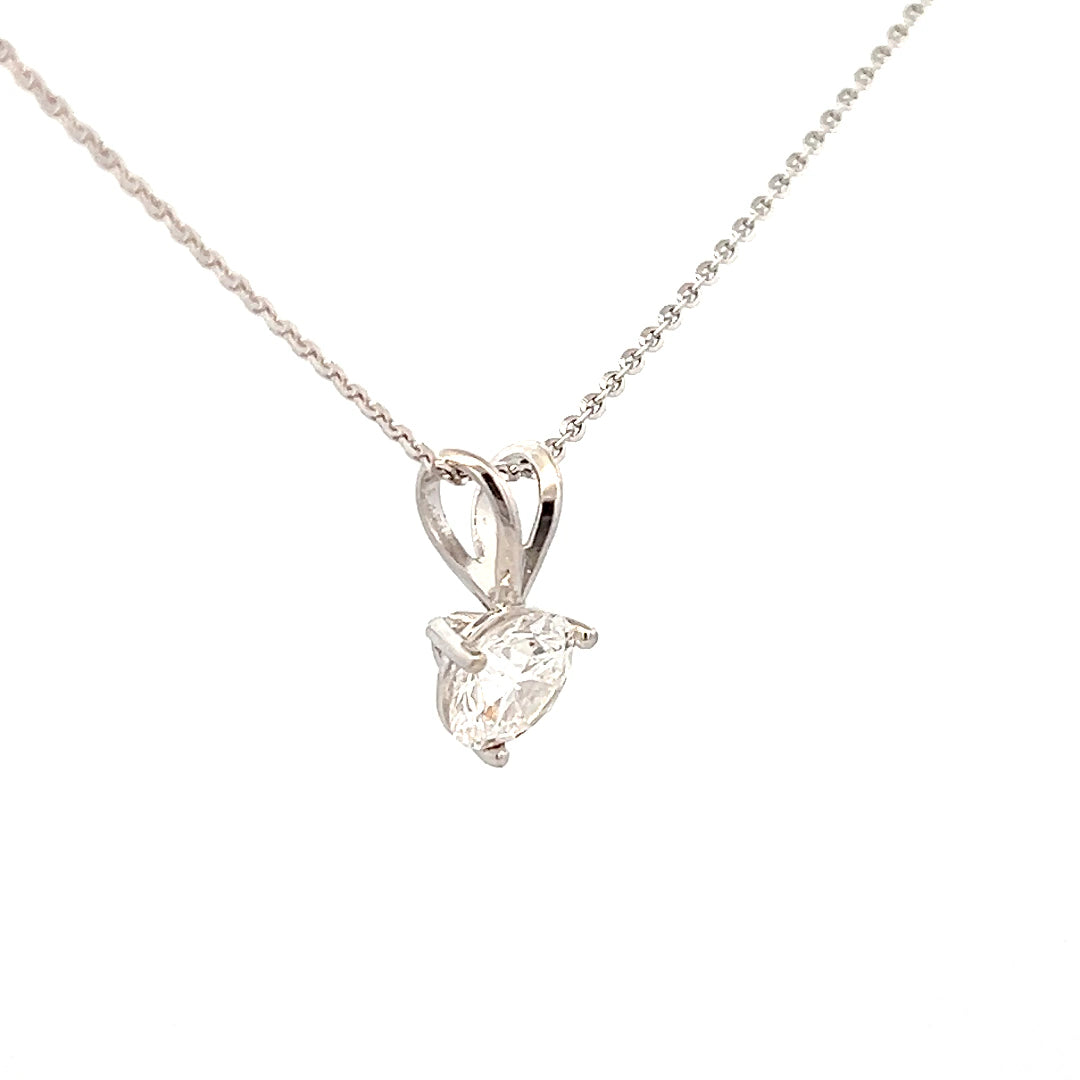 1ct Solitaire Diamond Necklace | Single Diamond Necklace