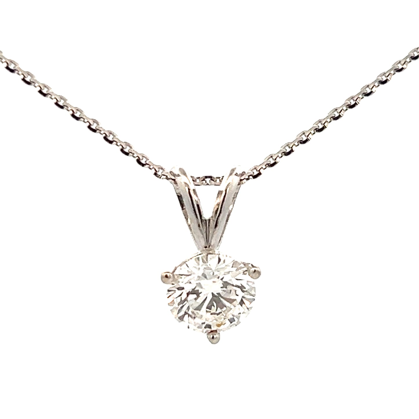 1ct Solitaire Diamond Necklace | Single Diamond Necklace