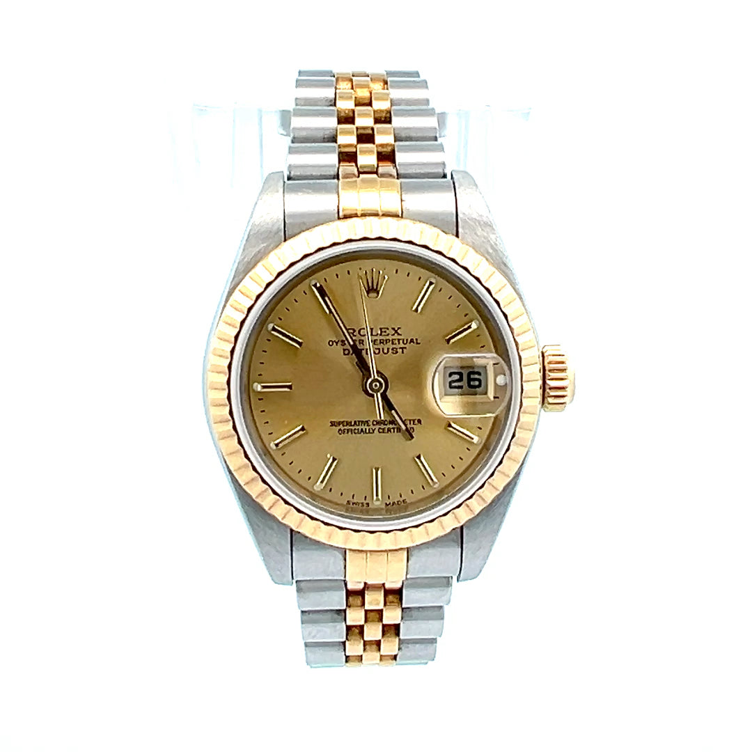 Rolex 79173 | Two Tone DateJust Rolex | Small Womens Rolex | 2000 26mm