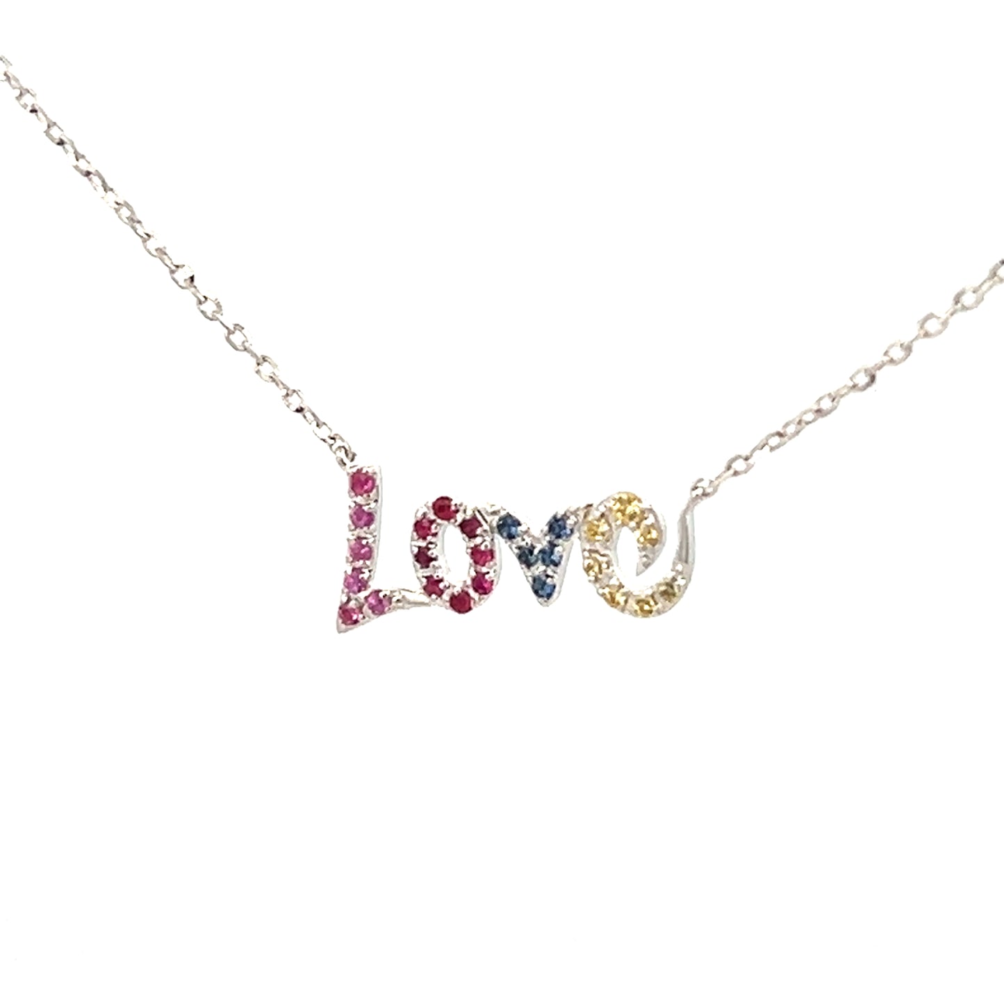 .13cttw Diamond Love Necklace | Love Necklace Gold | Love Pendant