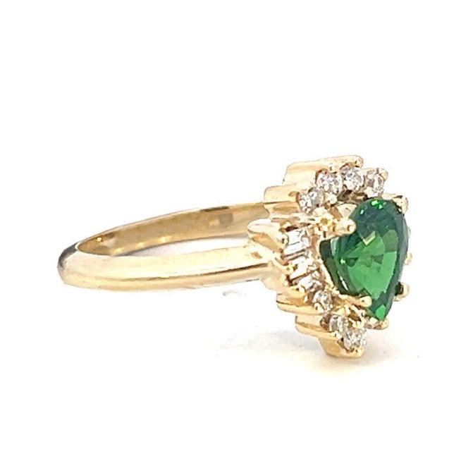 2.84cttw Tsavorite Engagement Ring | Tsavorite Garnet | Green Garnet Ring