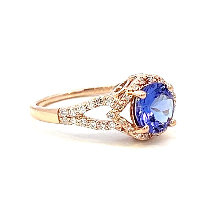 3.01cttw Diamond and Tanzanite Ring | Tanzanite Ring | Kleins