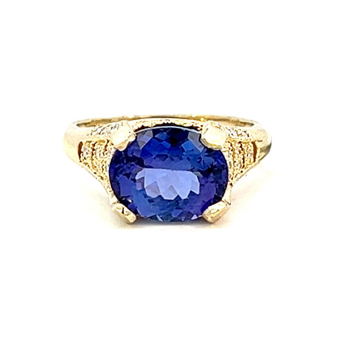 3.80cttw Diamond and Tanzanite Ring | Tanzanite Ring | Kleins