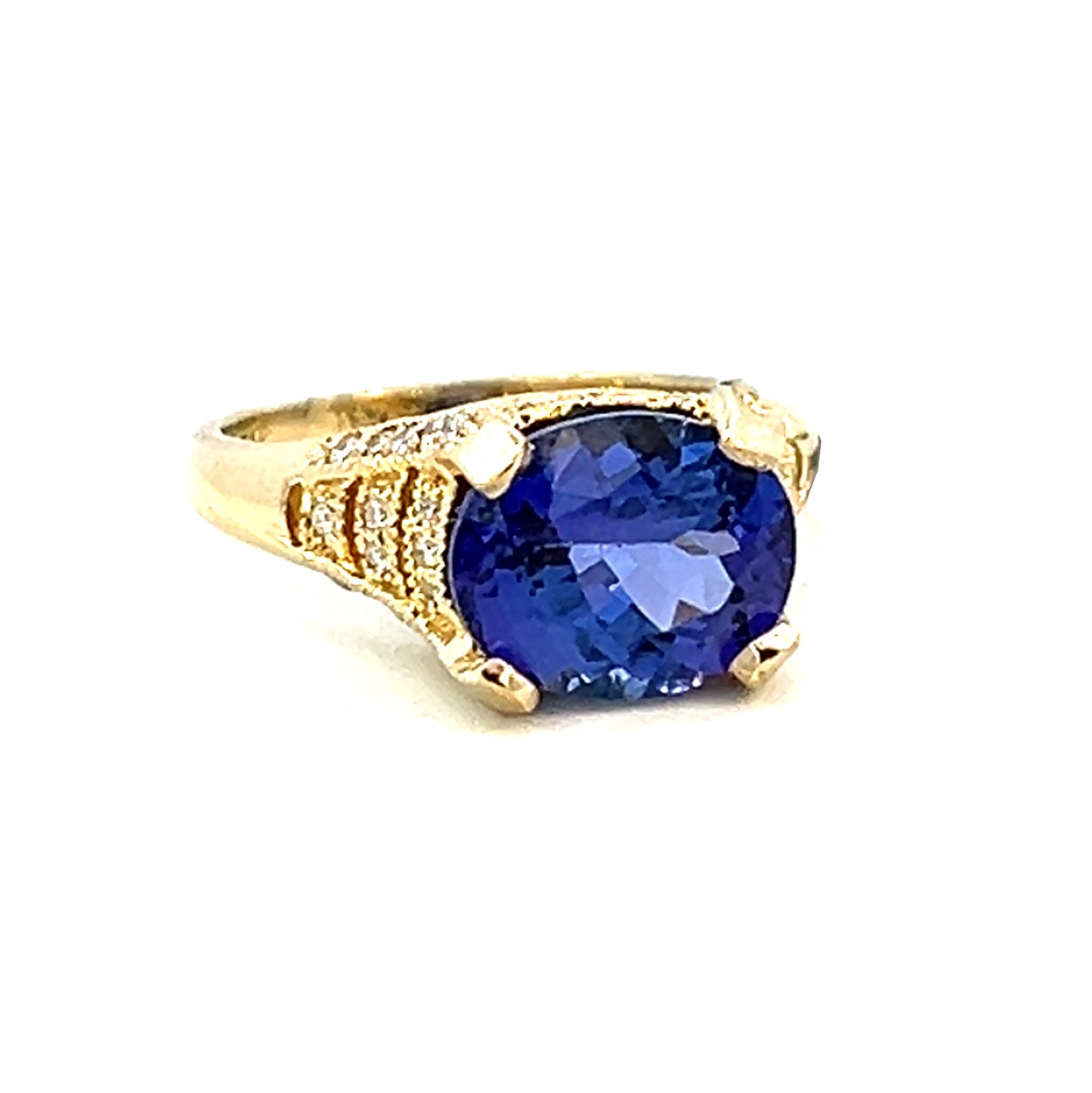 3.80cttw Diamond and Tanzanite Ring | Tanzanite Ring | Kleins