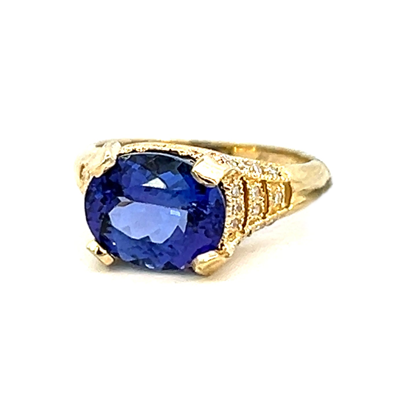 3.80cttw Diamond and Tanzanite Ring | Tanzanite Ring | Kleins