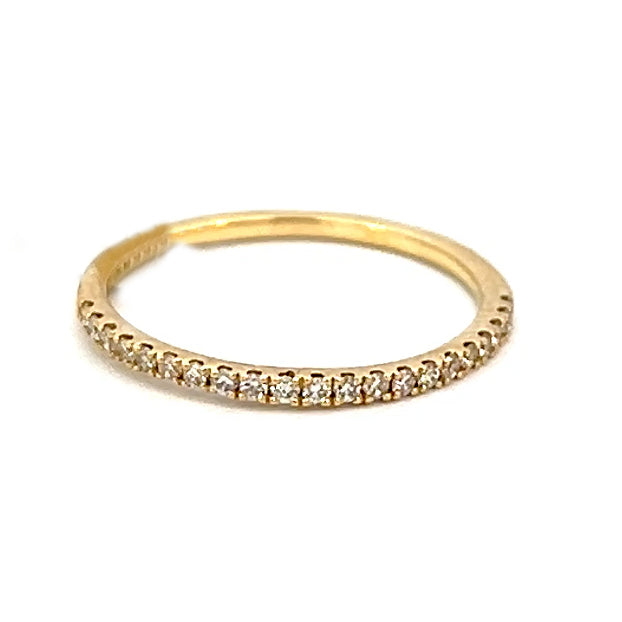 0.20cttw Diamond Stackable Ring | Half Eternity Diamond Wedding Band