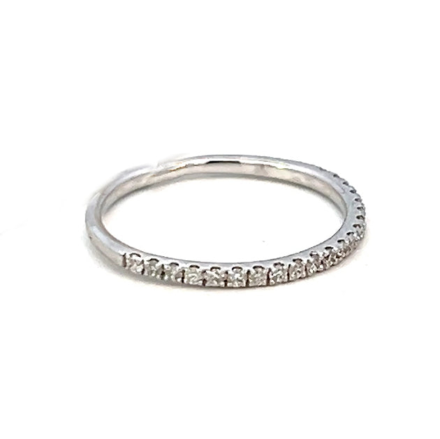 0.30cttw Half Eternity Wedding Band | 18k White Gold | Diamond Half Eternity Band