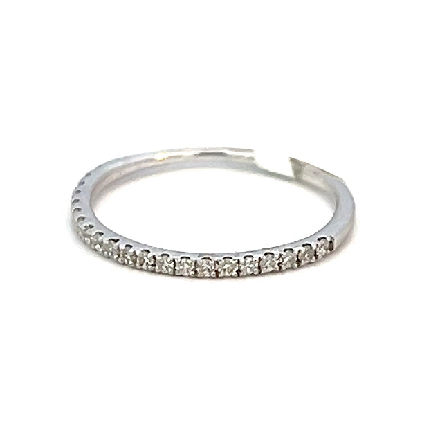 0.30cttw Half Eternity Wedding Band | 18k White Gold | Diamond Half Eternity Band