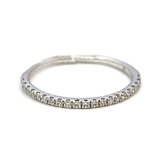 0.30cttw Half Eternity Wedding Band | 18k White Gold | Diamond Half Eternity Band