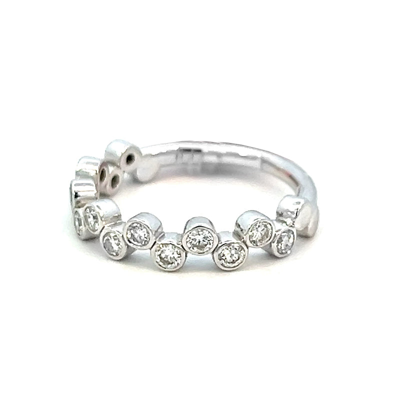 0.62cttw Diamond Stack Rings | Diamond Fashion Ring | 14k White Gold