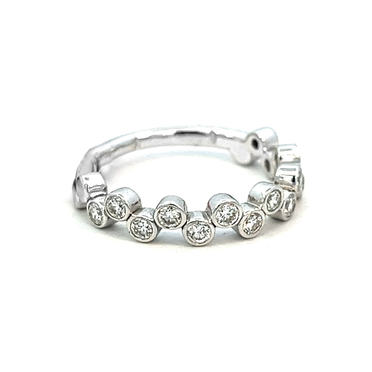 0.62cttw Diamond Stack Rings | Diamond Fashion Ring | 14k White Gold