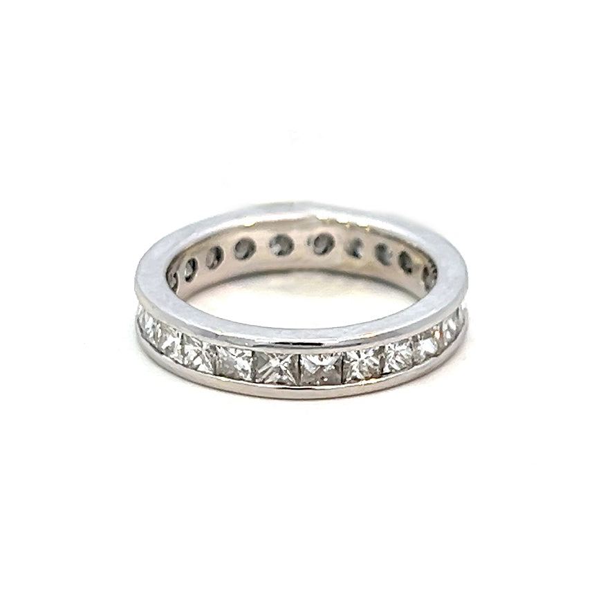 1.25cttw Princess Cut Diamond Wedding Band | 14k White Gold | Kleins