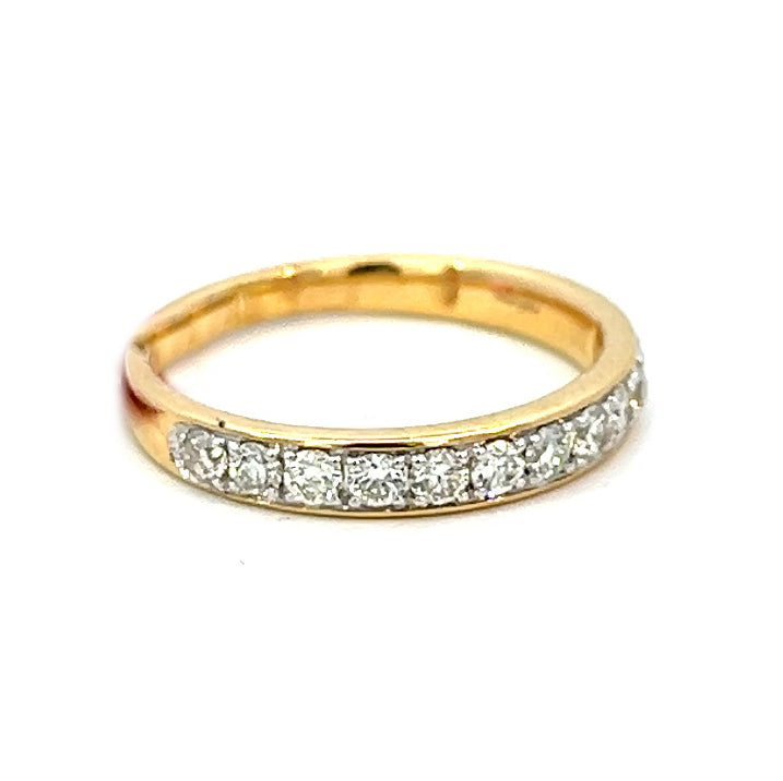 .58cttw Diamond Half Eternity Band | Half Eternity Diamond Ring | 14k Yellow Gold