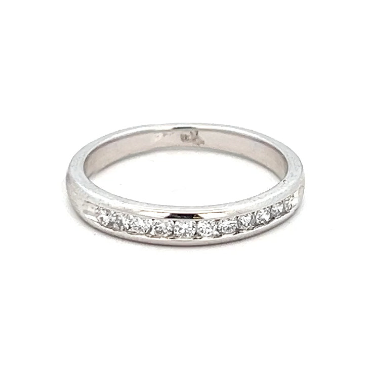 .26cttw Half Eternity Wedding Band | Diamond Half Eternity Band | Half Eternity Diamond Ring | 14k White Gold