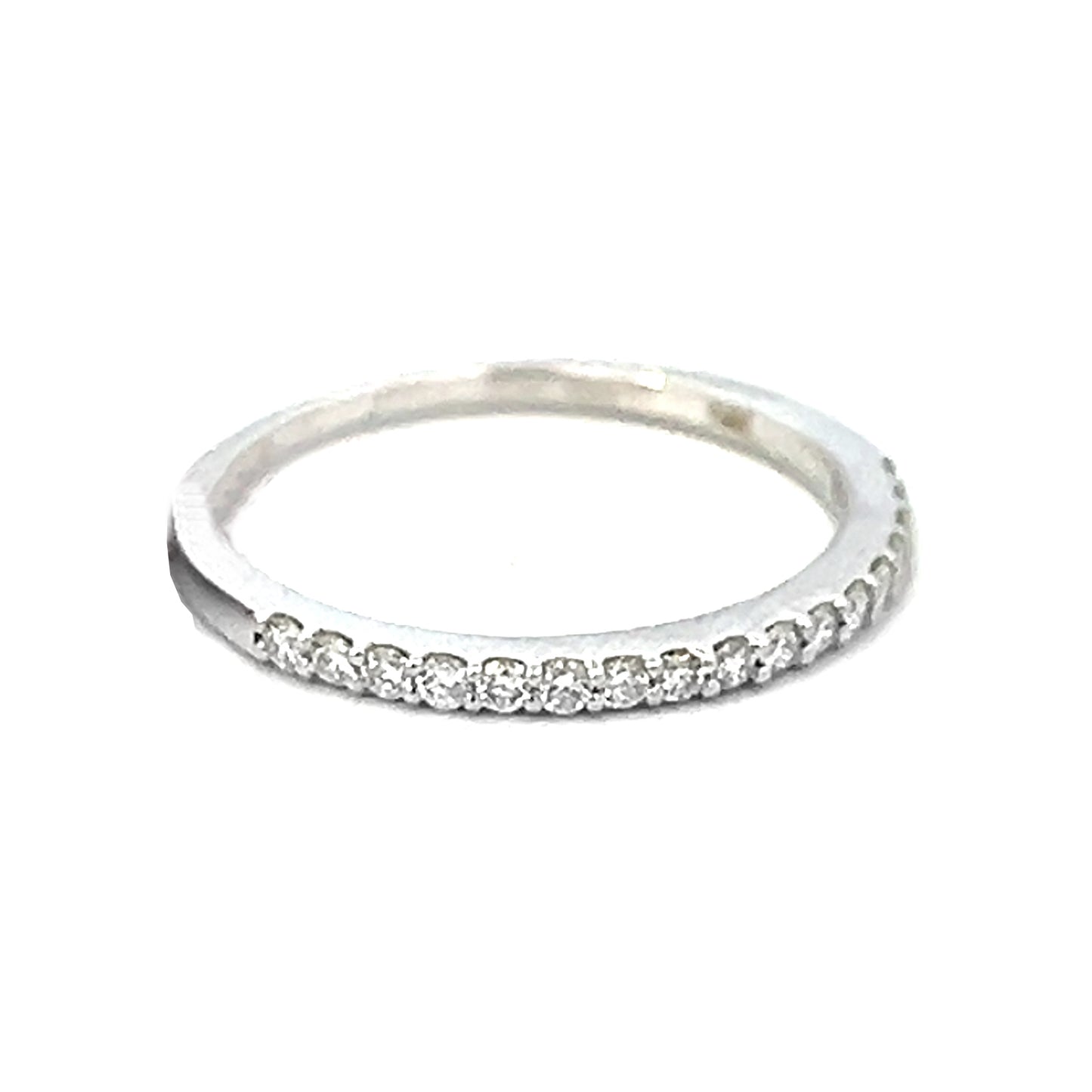 .21cttw Half Eternity Wedding Band | Diamond Half Eternity Band | Half Eternity Diamond Ring | 14k White Gold