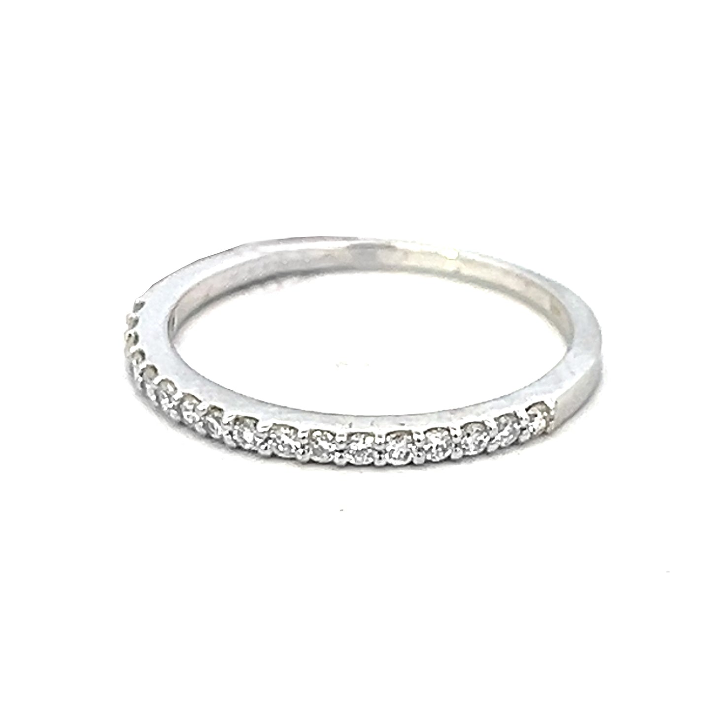 .21cttw Half Eternity Wedding Band | Diamond Half Eternity Band | Half Eternity Diamond Ring | 14k White Gold