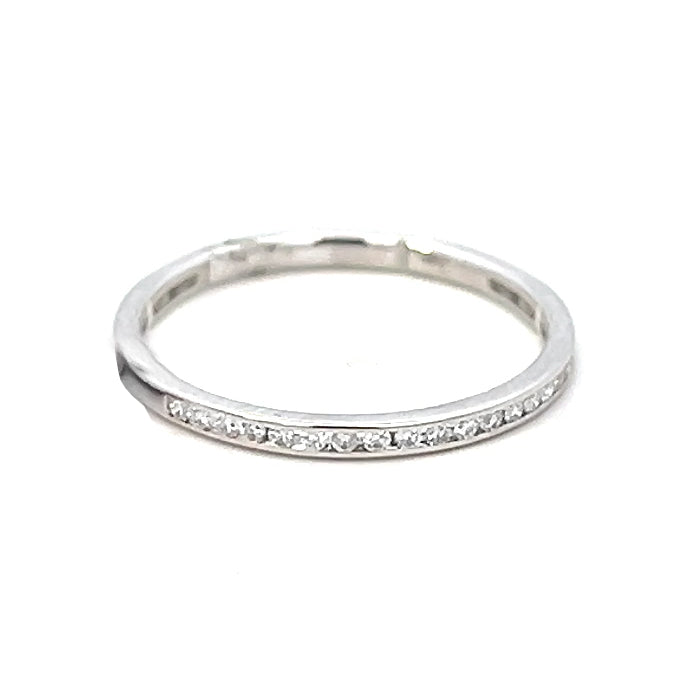 .16cttw Half Eternity Wedding Band | Half Eternity Diamond Ring | Diamond Half Eternity Band | 14k White Gold