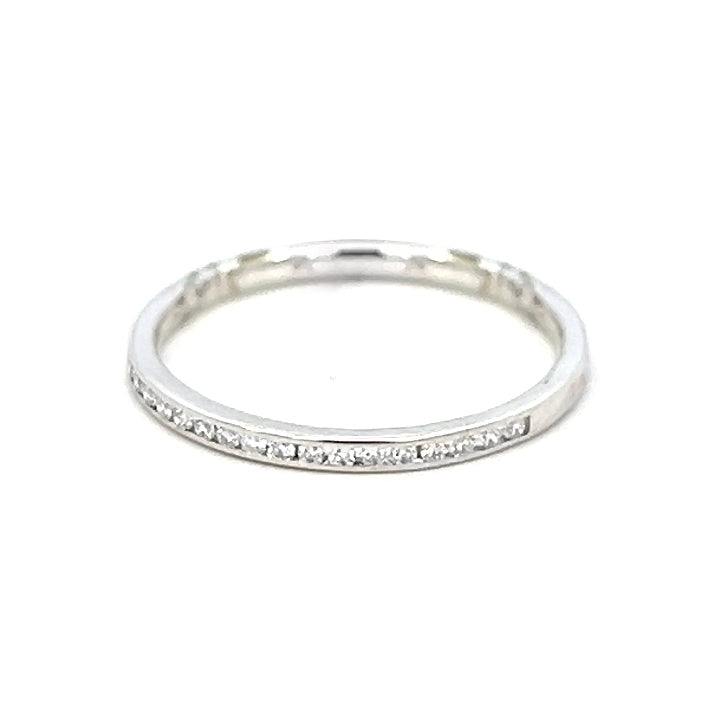 .16cttw Half Eternity Wedding Band | Half Eternity Diamond Ring | Diamond Half Eternity Band | 14k White Gold