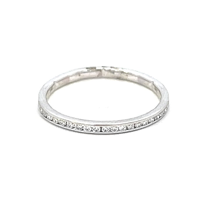 .16cttw Half Eternity Wedding Band | Half Eternity Diamond Ring | Diamond Half Eternity Band | 14k White Gold