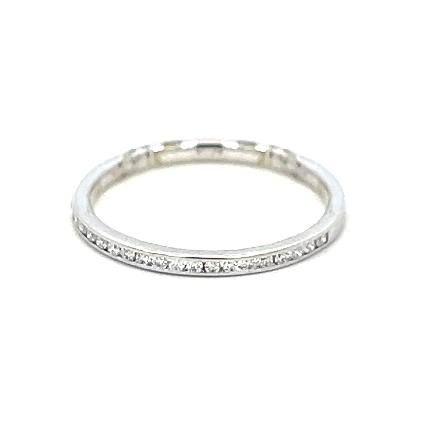 .16cttw Half Eternity Wedding Band | Half Eternity Diamond Ring | Diamond Half Eternity Band | 14k White Gold