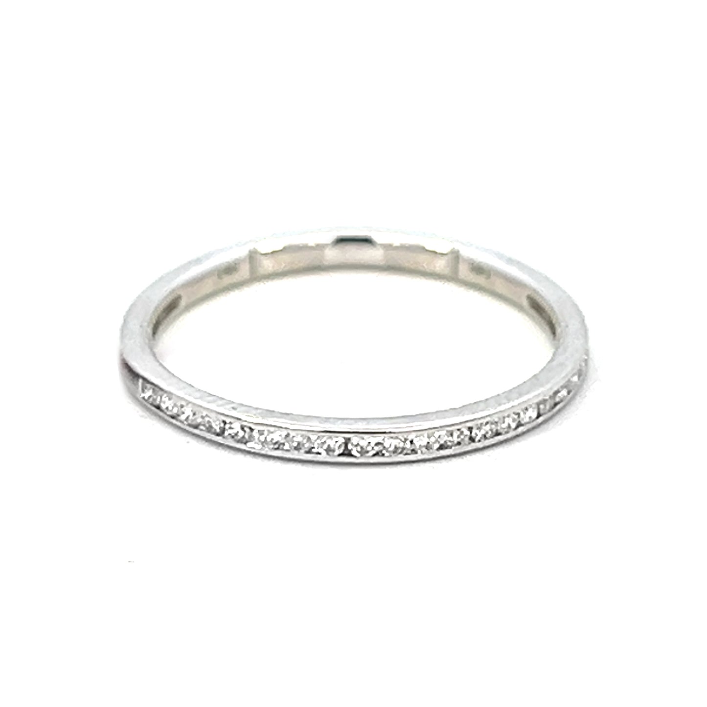 .16cttw Half Eternity Wedding Band | Half Eternity Diamond Ring | Diamond Half Eternity Band | 14k White Gold