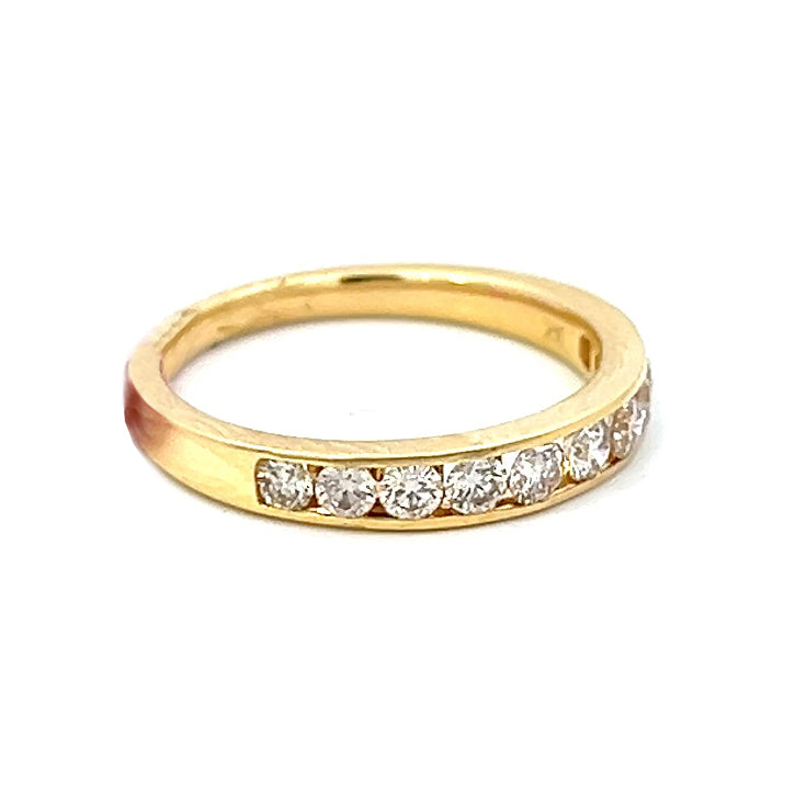 .56cttw Half Eternity Wedding Band | Half Eternity Diamond Ring | Diamond Half Eternity Band | 14k Yellow Gold