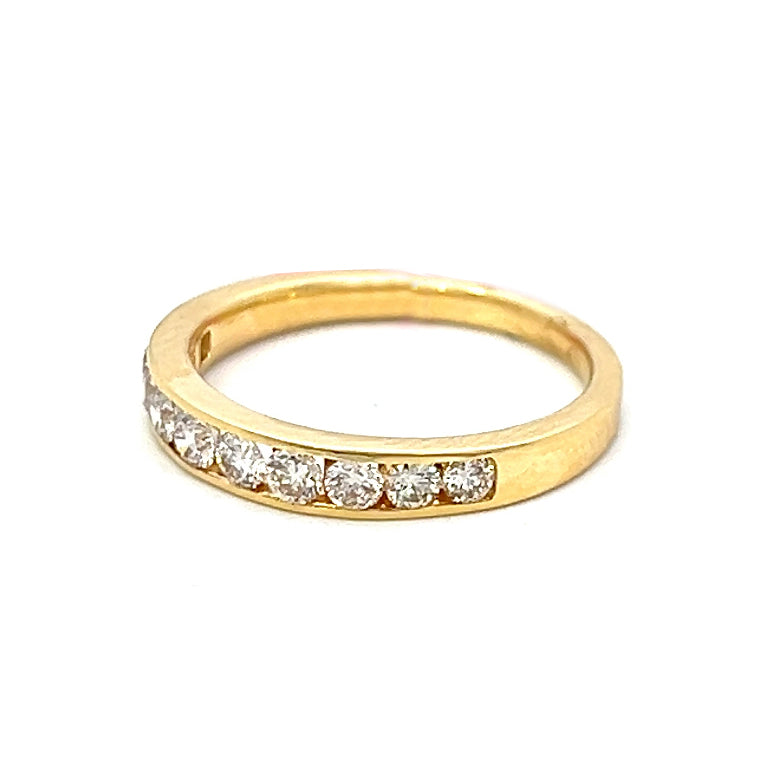 .56cttw Half Eternity Wedding Band | Half Eternity Diamond Ring | Diamond Half Eternity Band | 14k Yellow Gold