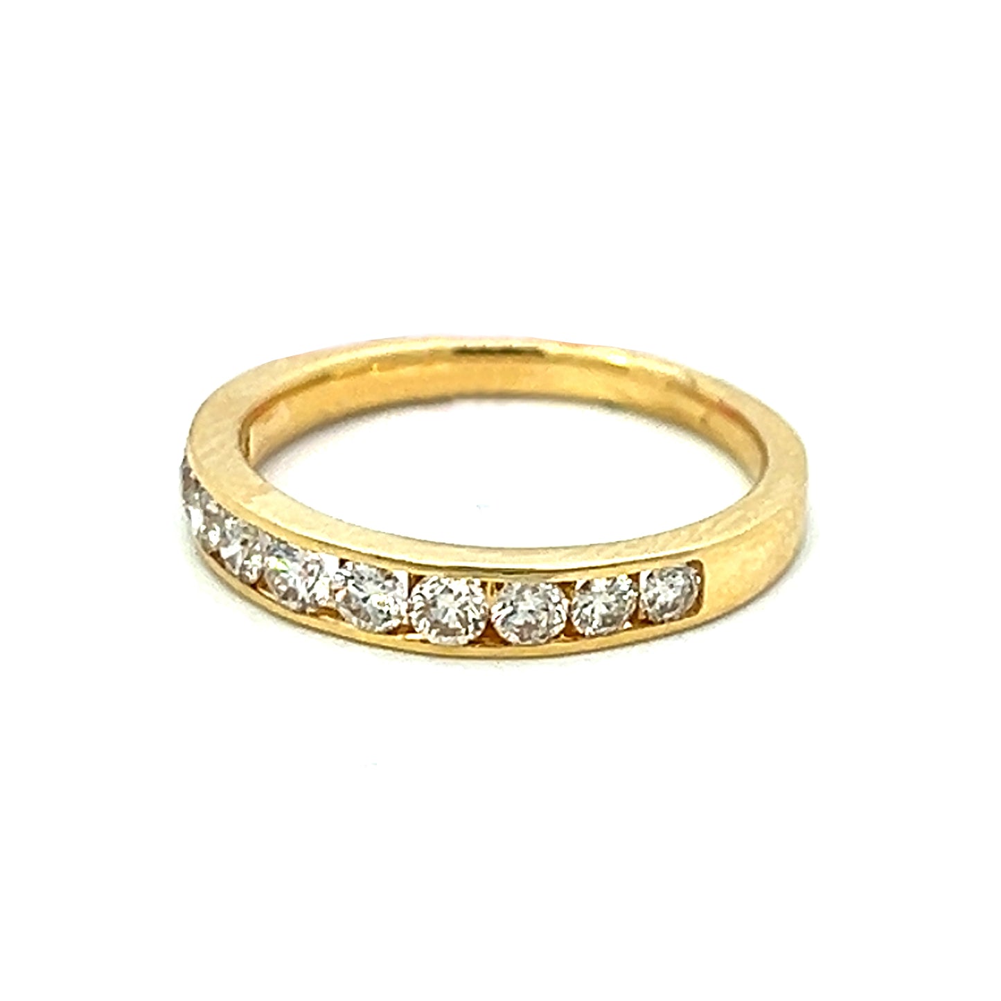 .56cttw Half Eternity Wedding Band | Half Eternity Diamond Ring | Diamond Half Eternity Band | 14k Yellow Gold