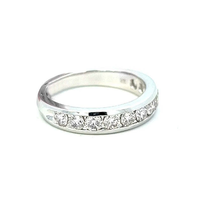 .99cttw Half Eternity Wedding Band | Diamond Half Eternity Band | Half Eternity Diamond Ring | 14k White Gold