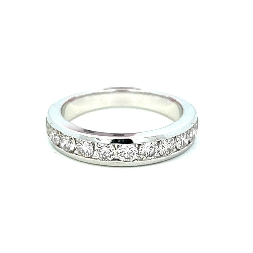 .99cttw Half Eternity Wedding Band | Diamond Half Eternity Band | Half Eternity Diamond Ring | 14k White Gold