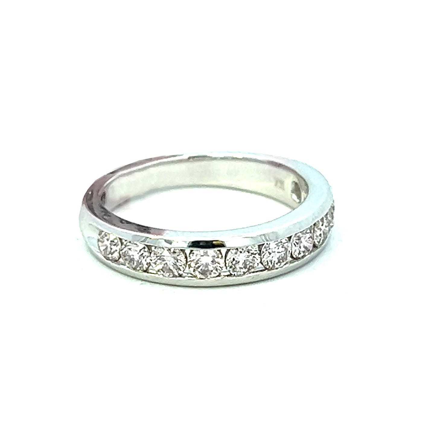 .99cttw Half Eternity Wedding Band | Diamond Half Eternity Band | Half Eternity Diamond Ring | 14k White Gold