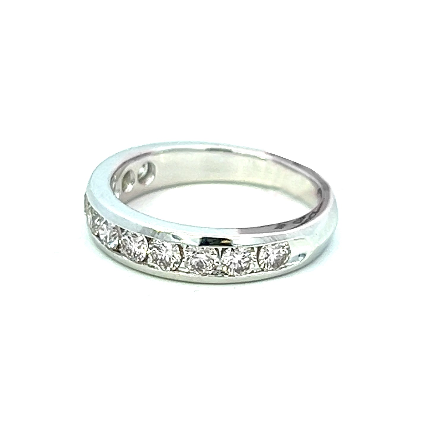 .99cttw Half Eternity Wedding Band | Diamond Half Eternity Band | Half Eternity Diamond Ring | 14k White Gold