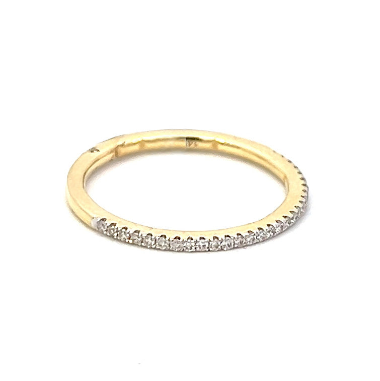 0.15cttw Lab Diamond Half Eternity Band | Wedding Band With Diamonds | 14k Gold