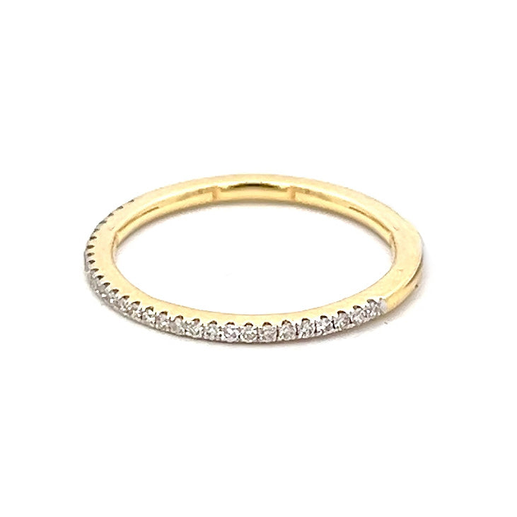 0.15cttw Lab Diamond Half Eternity Band | Wedding Band With Diamonds | 14k Gold