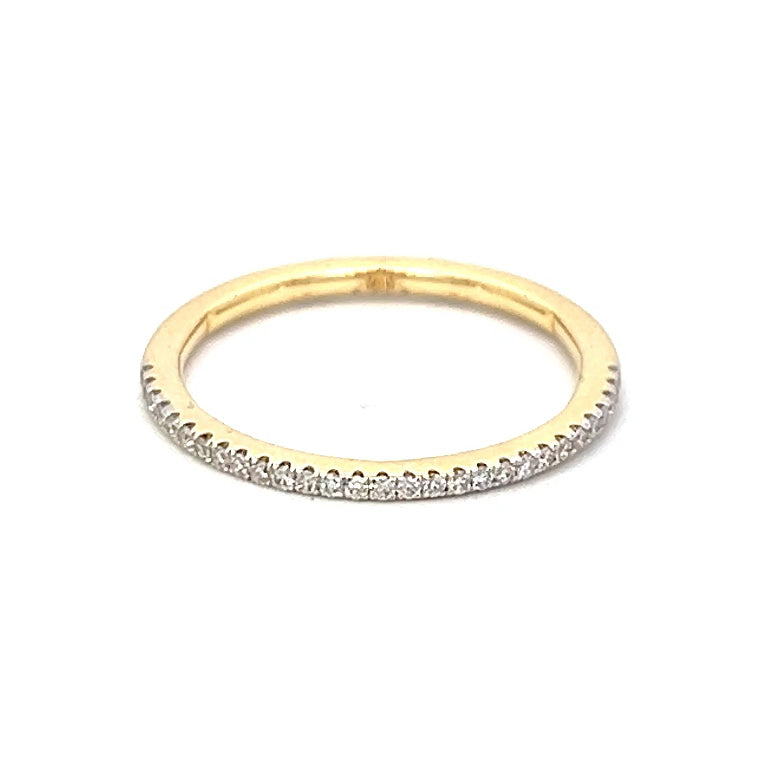 0.15cttw Lab Diamond Half Eternity Band | Wedding Band With Diamonds | 14k Gold